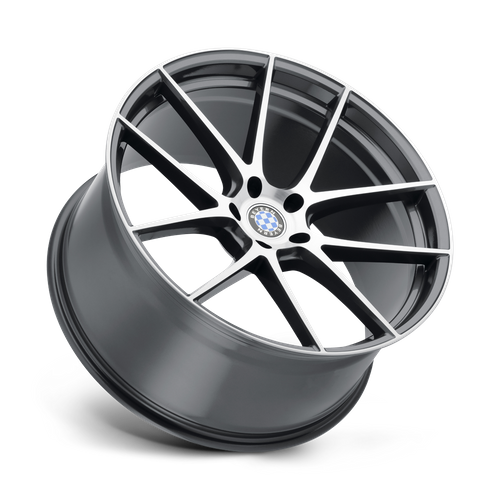 Beyern Ritz Wheel, 20x10.0 +35 Offset 5x120, Gloss Gunmetal W/ Brushed Face - 2010BFT355120G72-C-Dub Tech