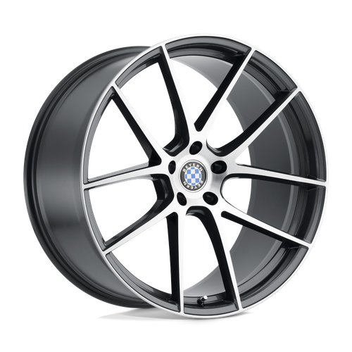 Set of 4: Beyern Ritz Wheel, 18x10.0 +20 Offset 5x120, Gloss Gunmetal W/ Brushed Face - 1810BFT205120G72