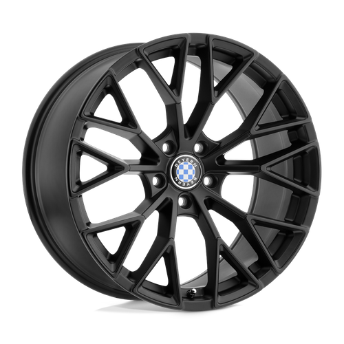 Beyern Antler Wheel, 20x9.0 +20 Offset 5x120, Double Black   Matte Black W/ Gloss Black Face - 2090BYL205120B74-C-Dub Tech