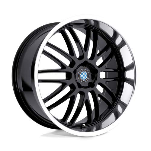 Beyern Mesh Wheel, 20x8.5 +20 Offset 5x120, Gloss Black W/ Mirror Cut Lip - 2085BYM205120B72-C-Dub Tech