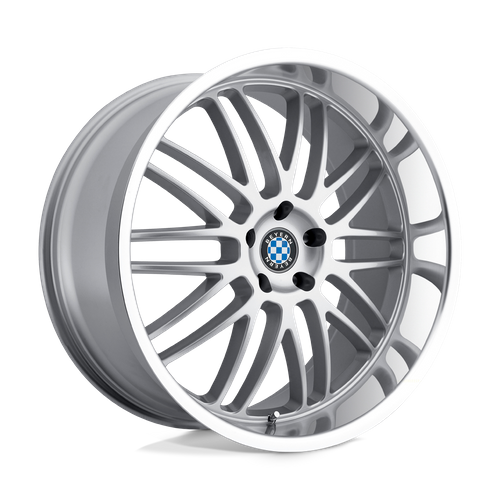 Set of 4: Beyern Mesh Wheel, 20x10.0 +20 Offset 5x120, Silver W/ Mirror Cut Lip - 2010BYM205120S72