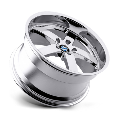 Set of 4: Beyern Rapp Wheel, 18x9.5 +15 Offset 5x120, Chrome - 1895BYR155120C72
