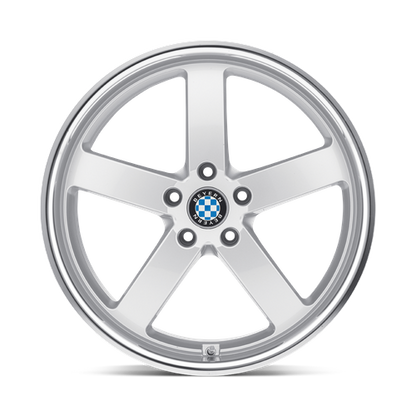 Set of 4: Beyern Rapp Wheel, 22x10.5 +35 Offset 5x120, Silver W/ Mirror Cut Lip - 2205BYR355120S72