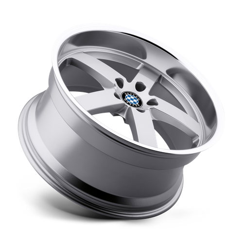 Set of 4: Beyern Rapp Wheel, 20x10.0 +20 Offset 5x120, Silver W/ Mirror Cut Lip - 2010BYR205120S72