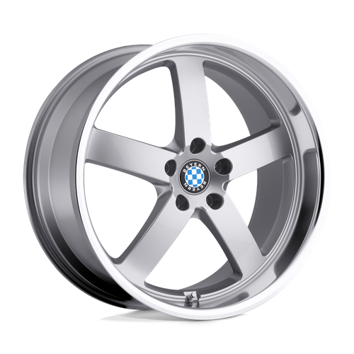 Set of 4: Beyern Rapp Wheel, 20x10.0 +20 Offset 5x120, Silver W/ Mirror Cut Lip - 2010BYR205120S72