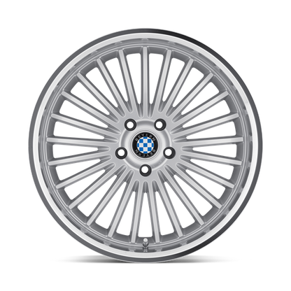 Set of 4: Beyern Multi Wheel, 18x9.5 +25 Offset 5x120, Silver W/ Mirror Cut Lip - 1895BYT255120S74