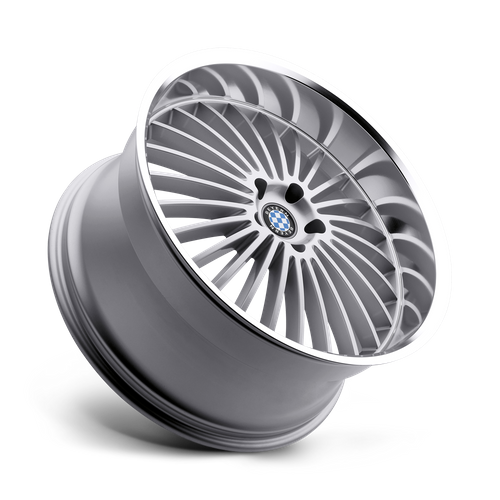 Beyern Multi Wheel, 22x9.5 +20 Offset 5x120, Silver W/ Mirror Cut Lip - 2295BYT205120S72-C-Dub Tech