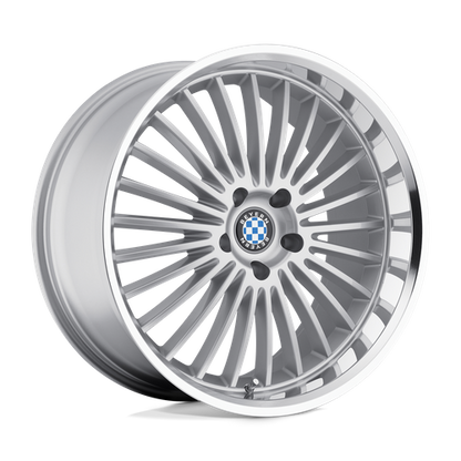 Set of 4: Beyern Multi Wheel, 18x9.5 +25 Offset 5x120, Silver W/ Mirror Cut Lip - 1895BYT255120S74