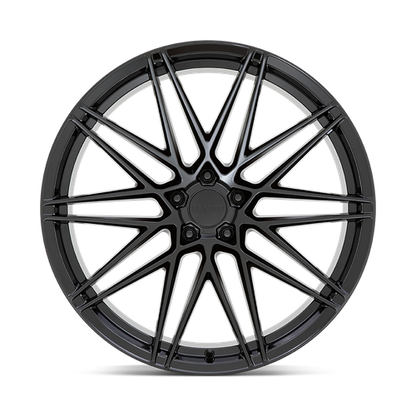 Set of 4: Beyern Damon Wheel, 18x9.5 +45 Offset 5x120, Gloss Black - 1895DMN455120B74