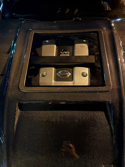 CMST Tuning Carbon Fiber Hood with Tempered Glass for Nissan 370Z Z34 Fairlady Z