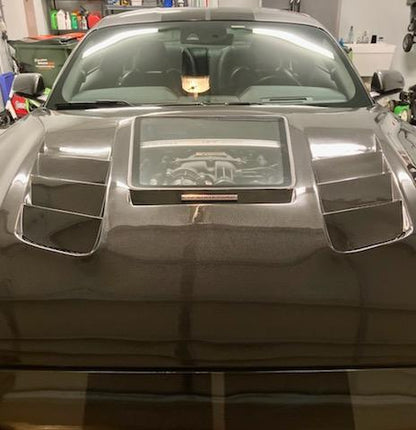 CMST Tuning Carbon Fiber Glass Transparent Hood for Ford Mustang S550.2 2018-2022