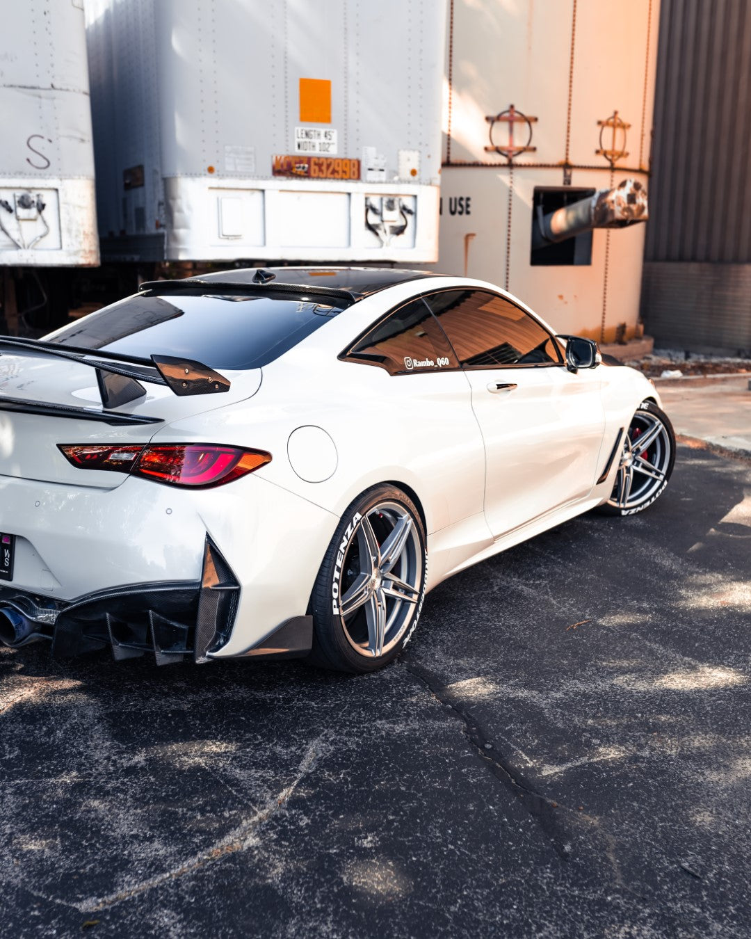 CMST Tuning Carbon Fiber Rear Bumper & Diffuser for Infiniti Q60 to Project Black S concept 2017-2022