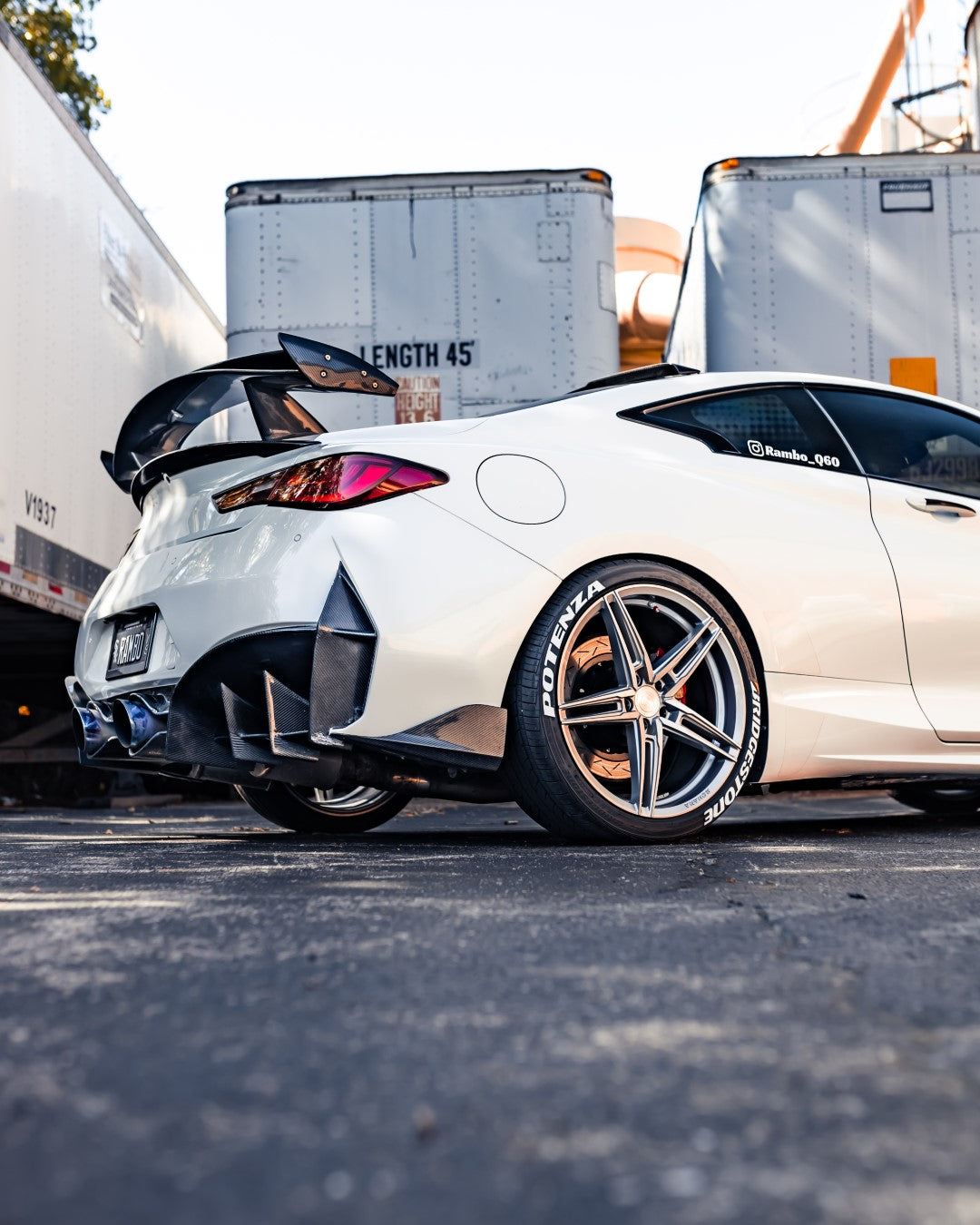 CMST Tuning Carbon Fiber Rear Bumper & Diffuser for Infiniti Q60 to Project Black S concept 2017-2022