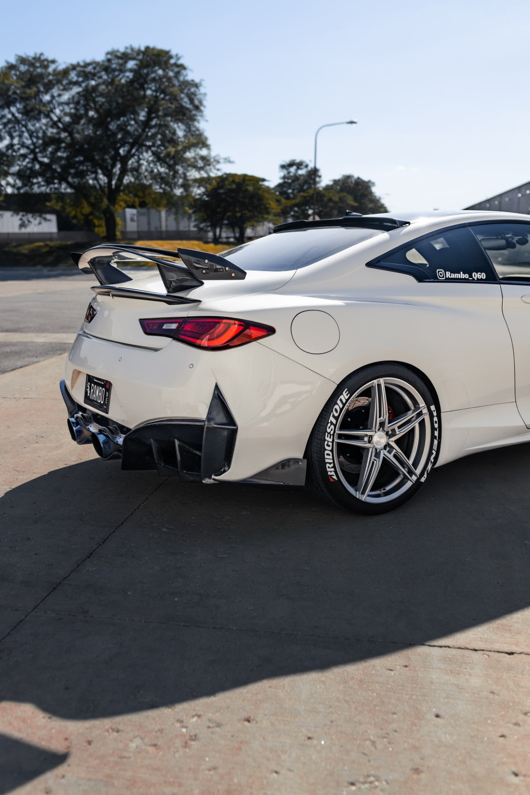 CMST Tuning Carbon Fiber Rear Bumper & Diffuser for Infiniti Q60 to Project Black S concept 2017-2022