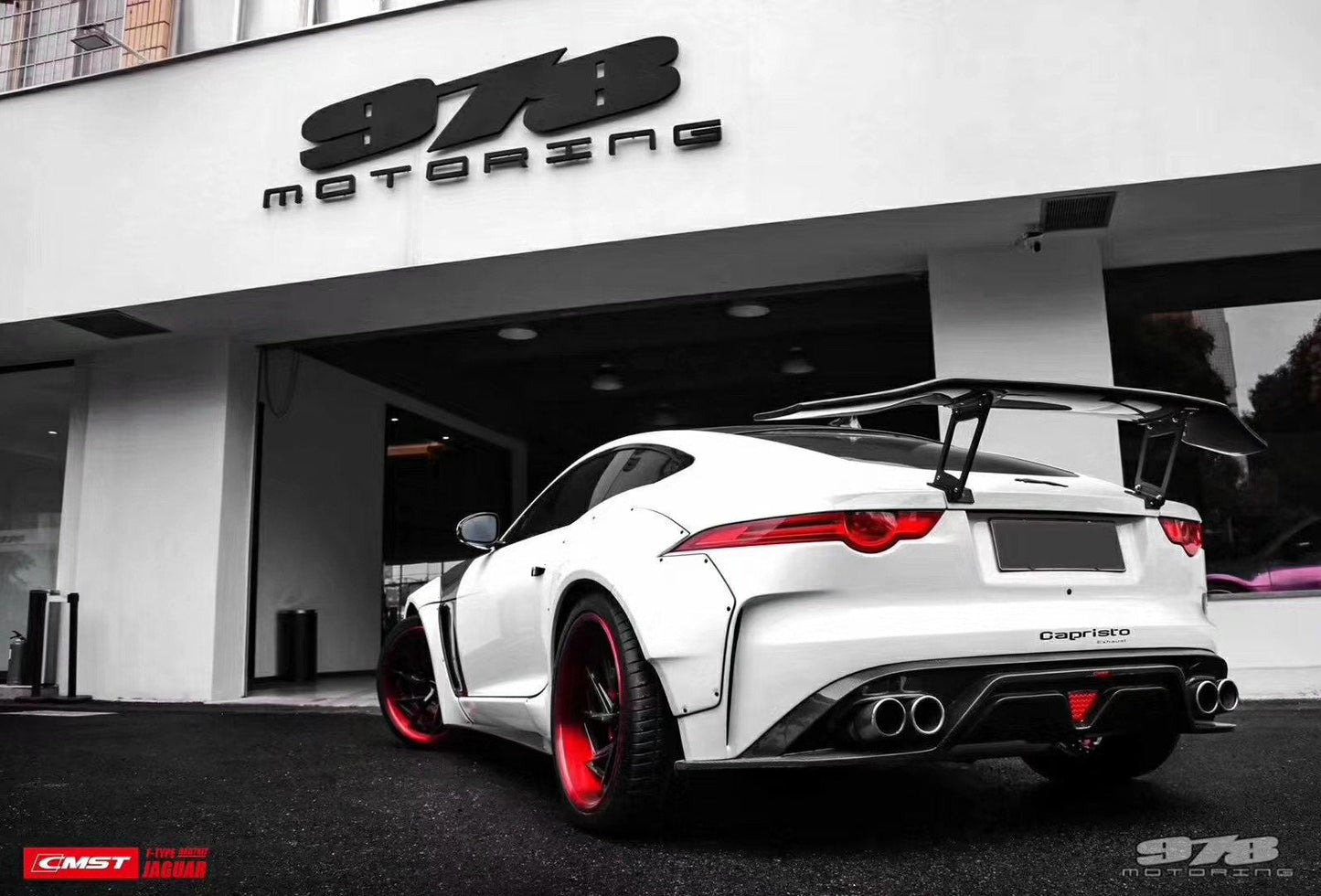 CMST Tuning Carbon fiber Rear Diffuser (Quad Tips) for Jaguar F-Type 2014-ON