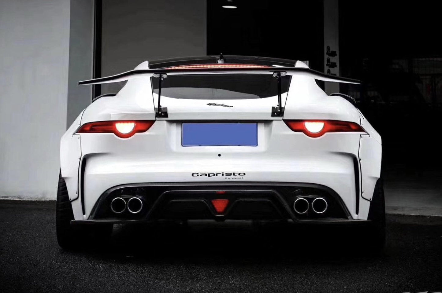 CMST Tuning Carbon fiber Rear Diffuser (Quad Tips) for Jaguar F-Type 2014-ON