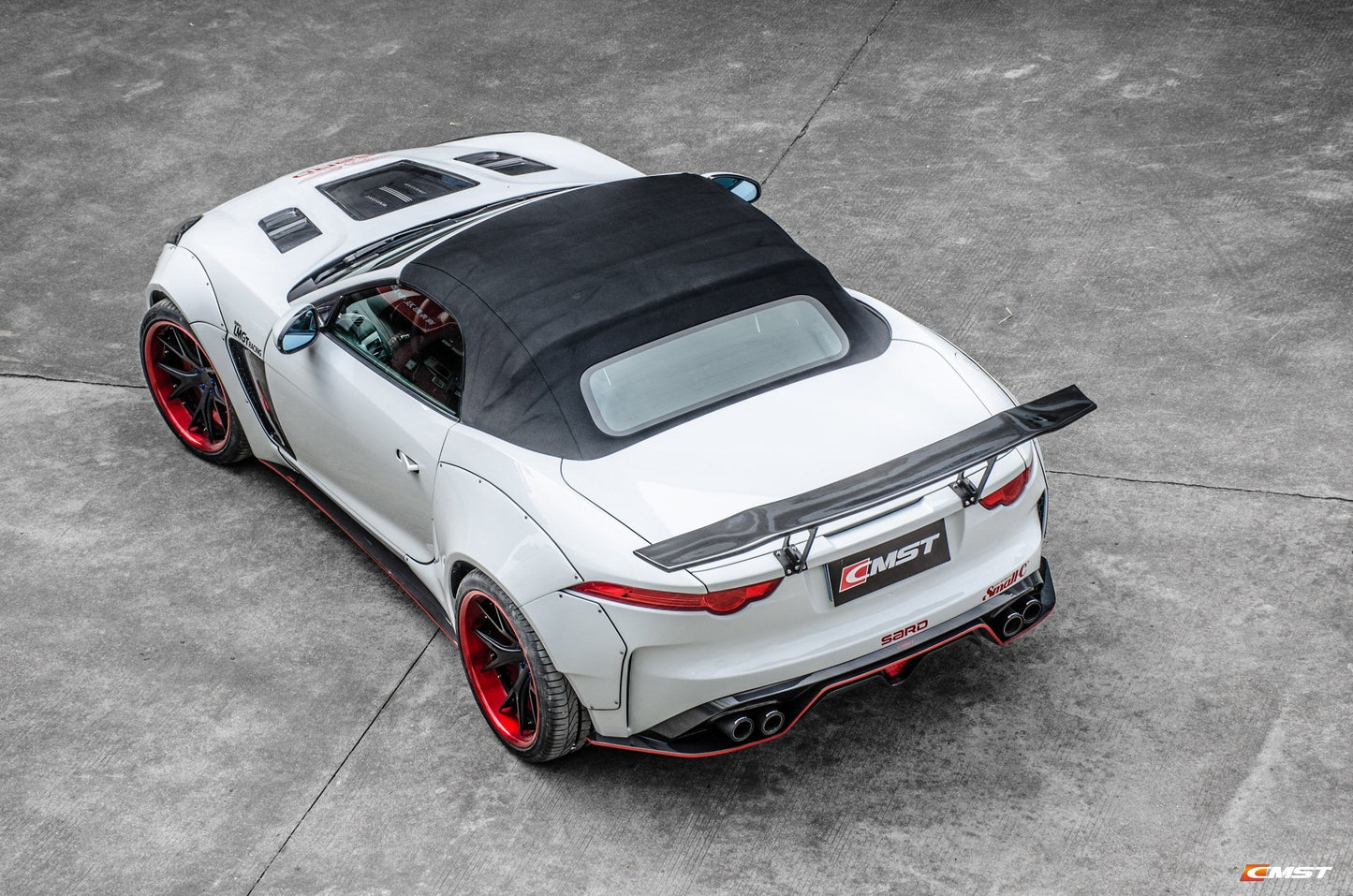 CMST Tuning Carbon fiber Rear Diffuser (Quad Tips) for Jaguar F-Type 2014-ON