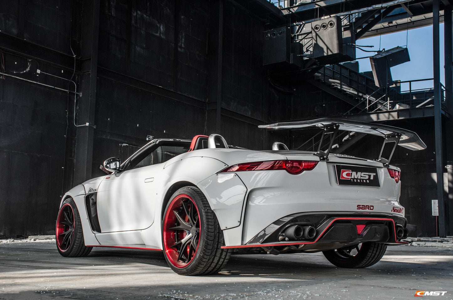 CMST Tuning Carbon fiber Rear Diffuser (Quad Tips) for Jaguar F-Type 2014-ON