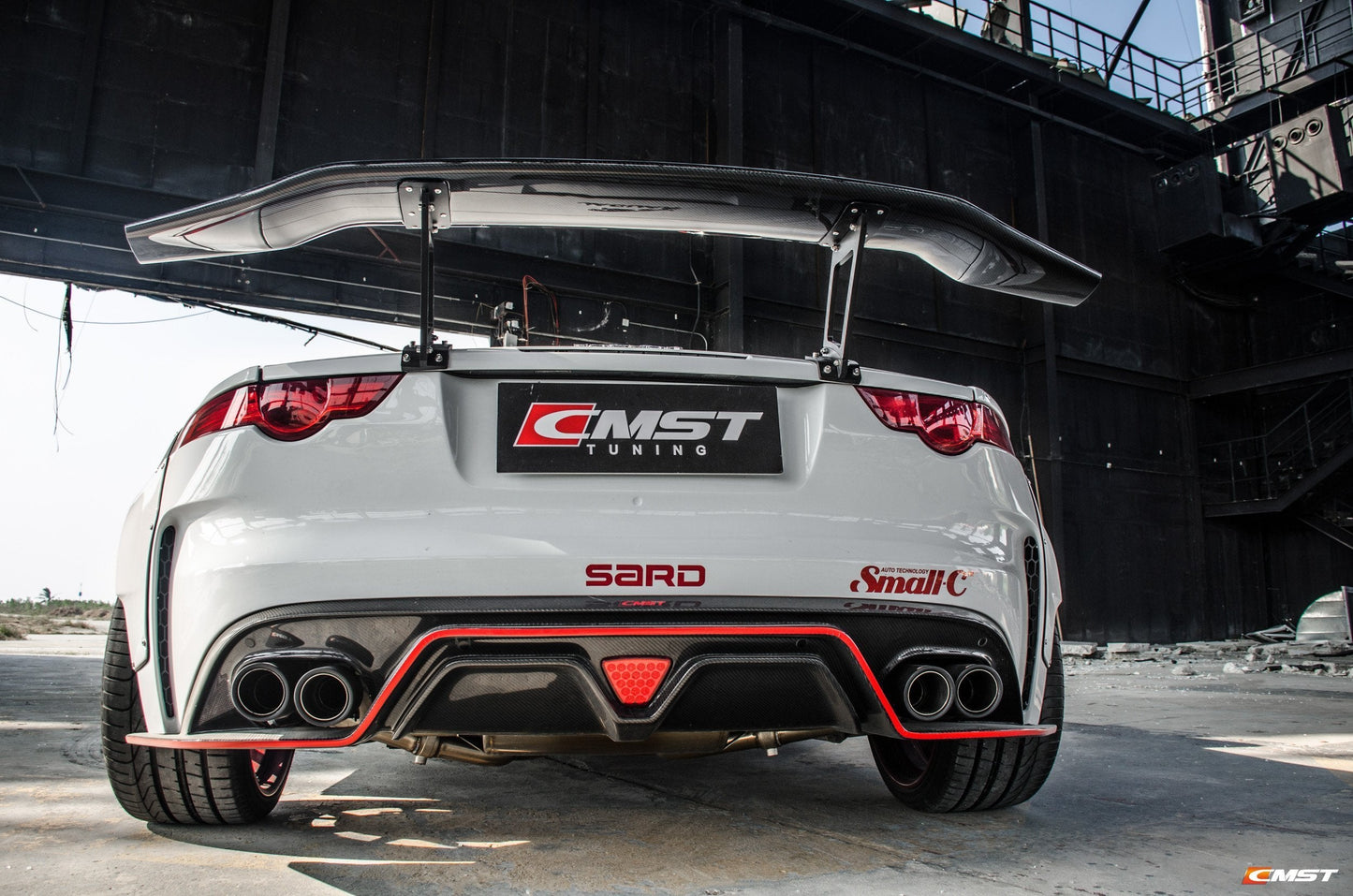 CMST Tuning Carbon fiber Rear Diffuser (Quad Tips) for Jaguar F-Type 2014-ON