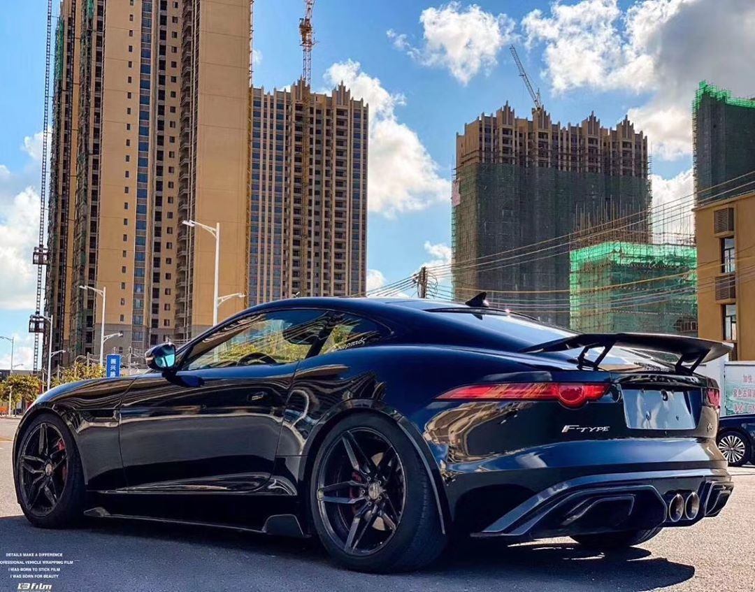 CMST Carbon fiber Rear Diffuser (Center Exit Dual Tips) for F-Type 2014-ON