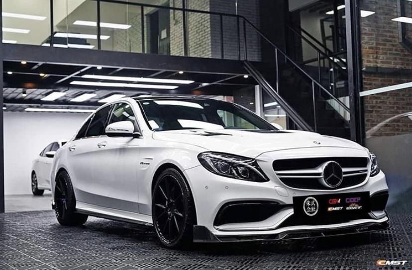 CMST Carbon Fiber Front Lip for Mercedes Benz C63 C63S AMG Sedan & Coupe 2015-ON