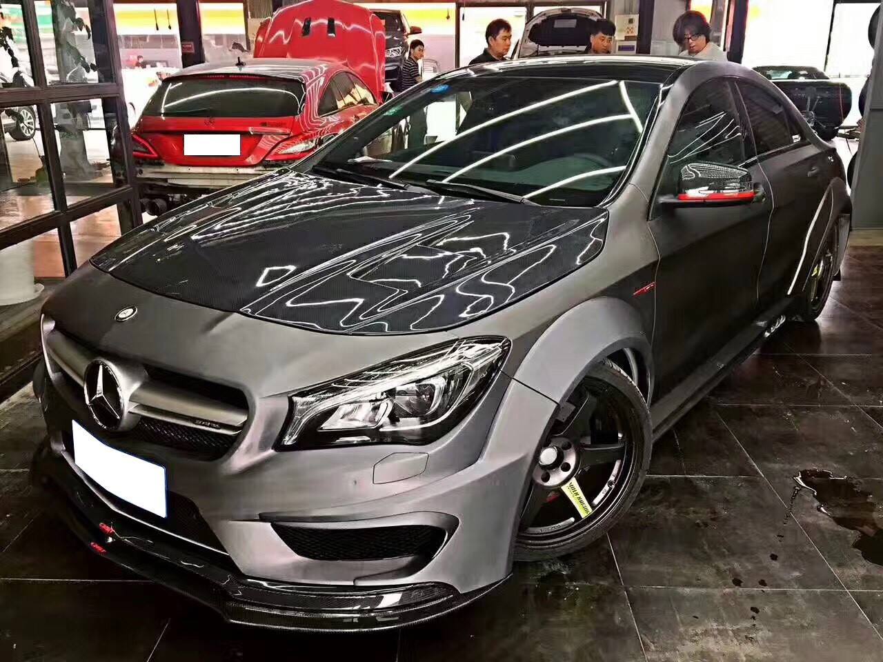 CMST Carbon Fiber Front Lip ( 2 Pcs) for C117 2014-2016 CLA250 CLA45 AMG