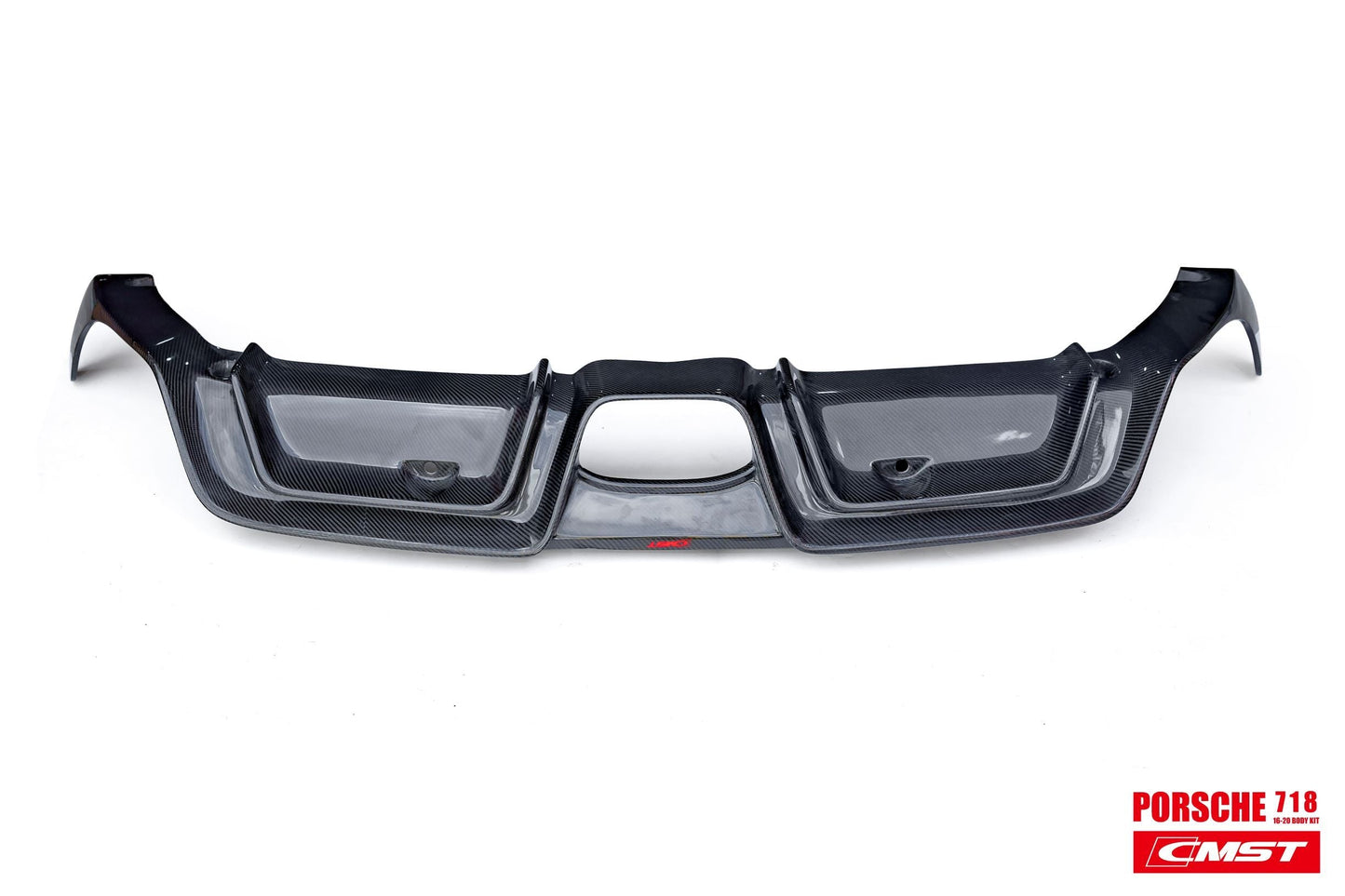 CMST Carbon Fiber Rear Diffuser Ver.2 for Porsche Cayman/Boxster 718 2016-2020