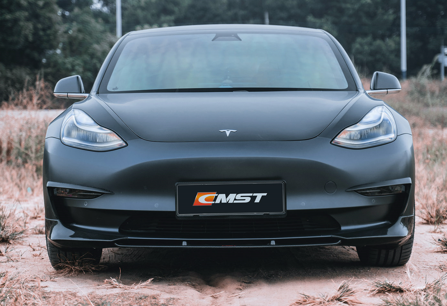 CMST Tesla Model 3 Carbon Fiber Front Lip Ver.3