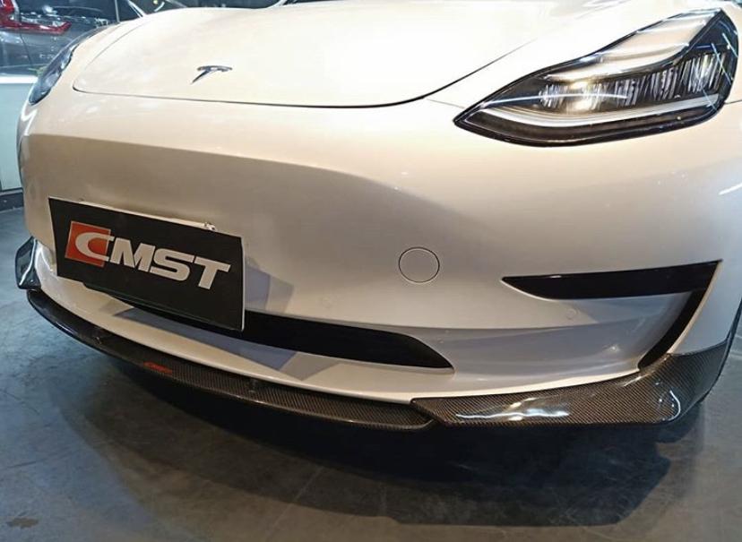 CMST Tesla Model 3 Carbon Fiber Front Lip Ver.3