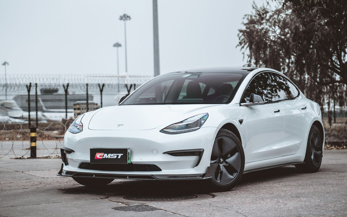 CMST Tesla Model 3 Carbon Fiber Front Lip Ver.2