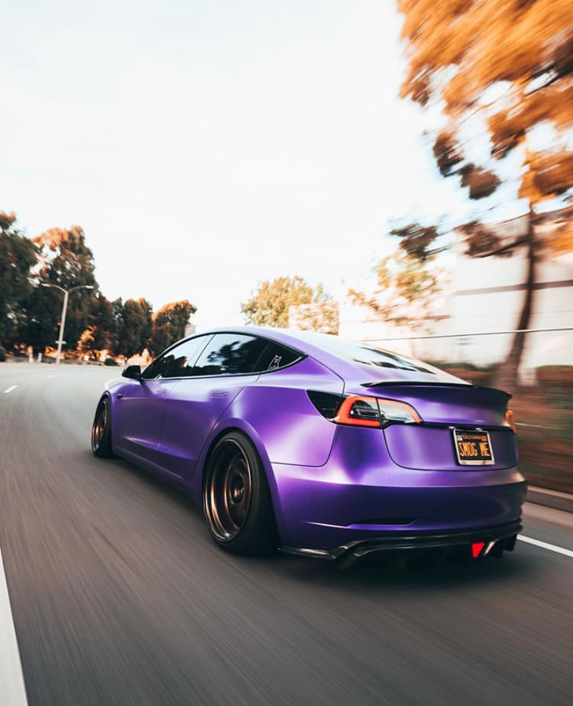 Best Seller !!! CMST Tesla Model 3 Carbon Fiber Rear Diffuser Ver.2-C-Dub Tech