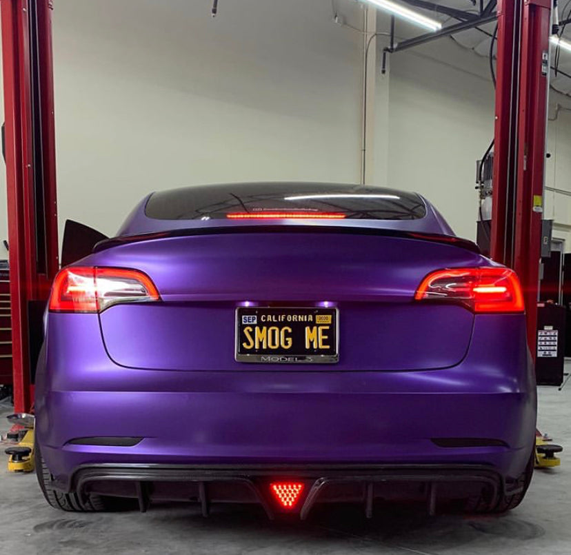 Best Seller !!! CMST Tesla Model 3 Carbon Fiber Rear Diffuser Ver.2-C-Dub Tech