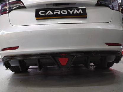 Best Seller !!! CMST Tesla Model 3 Carbon Fiber Rear Diffuser Ver.2-C-Dub Tech