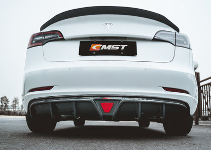 Best Seller !!! CMST Tesla Model 3 Carbon Fiber Rear Diffuser Ver.2-C-Dub Tech