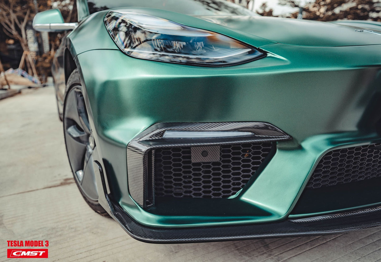 CMST Tuning Carbon Fiber Front Bumper for Tesla Model 3 Ver.1