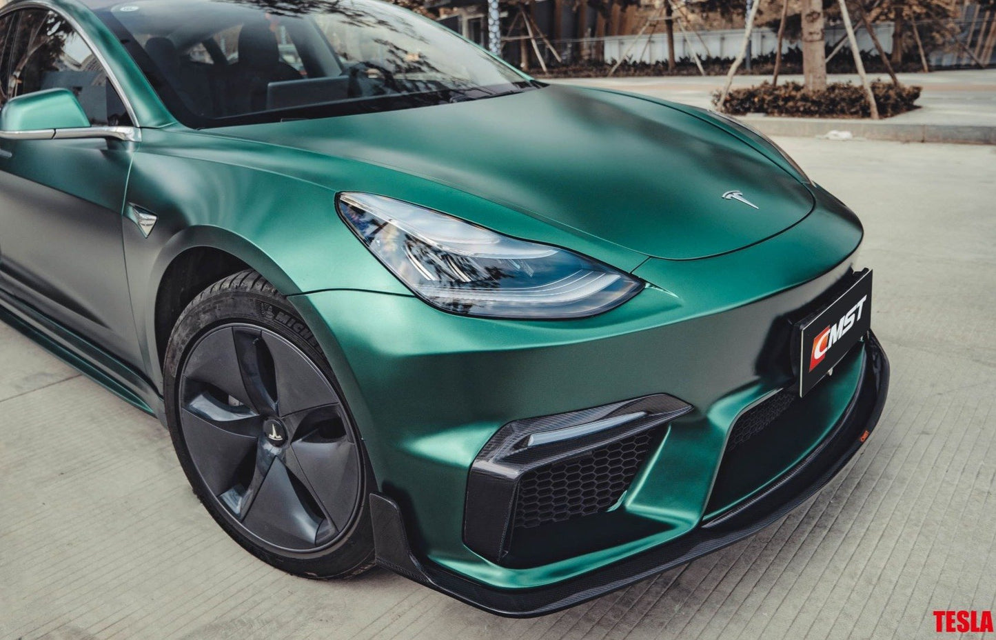 CMST Tuning Carbon Fiber Front Bumper for Tesla Model 3 Ver.1