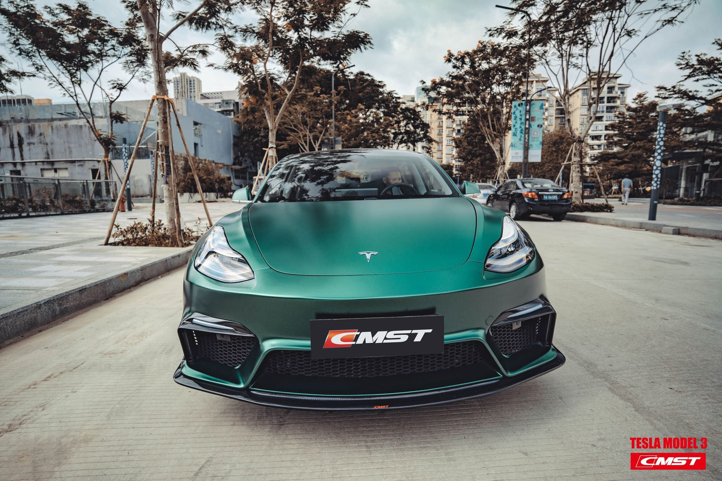 CMST Tuning Carbon Fiber Front Bumper for Tesla Model 3 Ver.1
