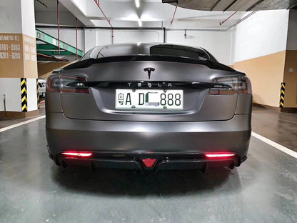 CMST Carbon Fiber Rear Diffuser (3 Pcs) for Tesla Model S 2016-2019