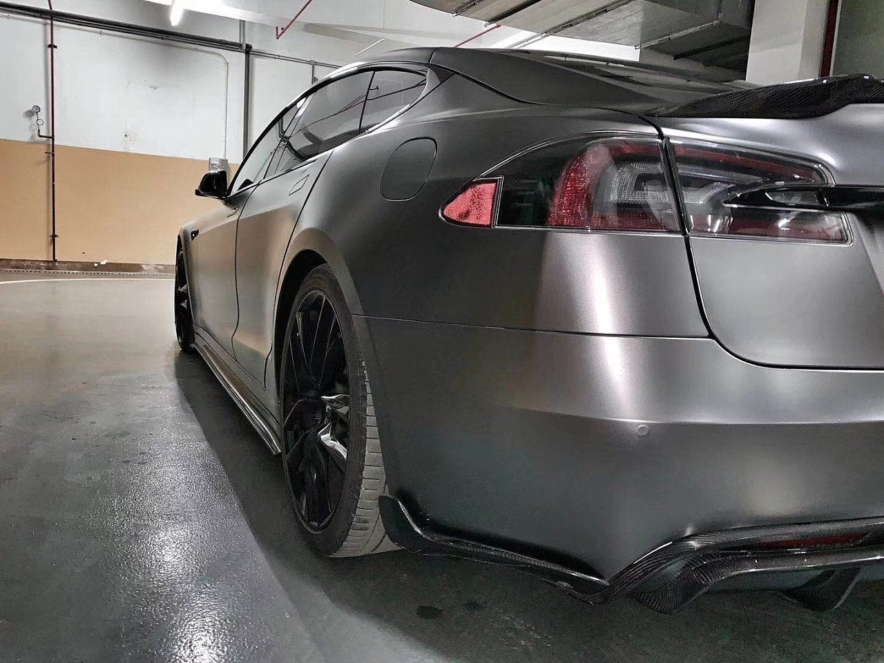 CMST Carbon Fiber Rear Diffuser (3 Pcs) for Tesla Model S 2016-2019
