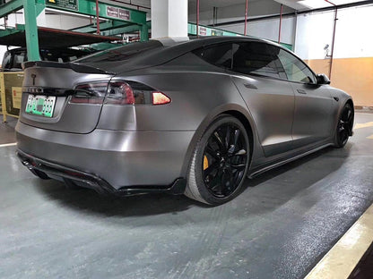 CMST Carbon Fiber Rear Diffuser (3 Pcs) for Tesla Model S 2016-2019