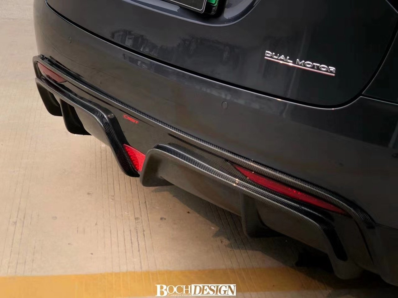 CMST Carbon Fiber Rear Diffuser for Tesla Model X 2016-2021