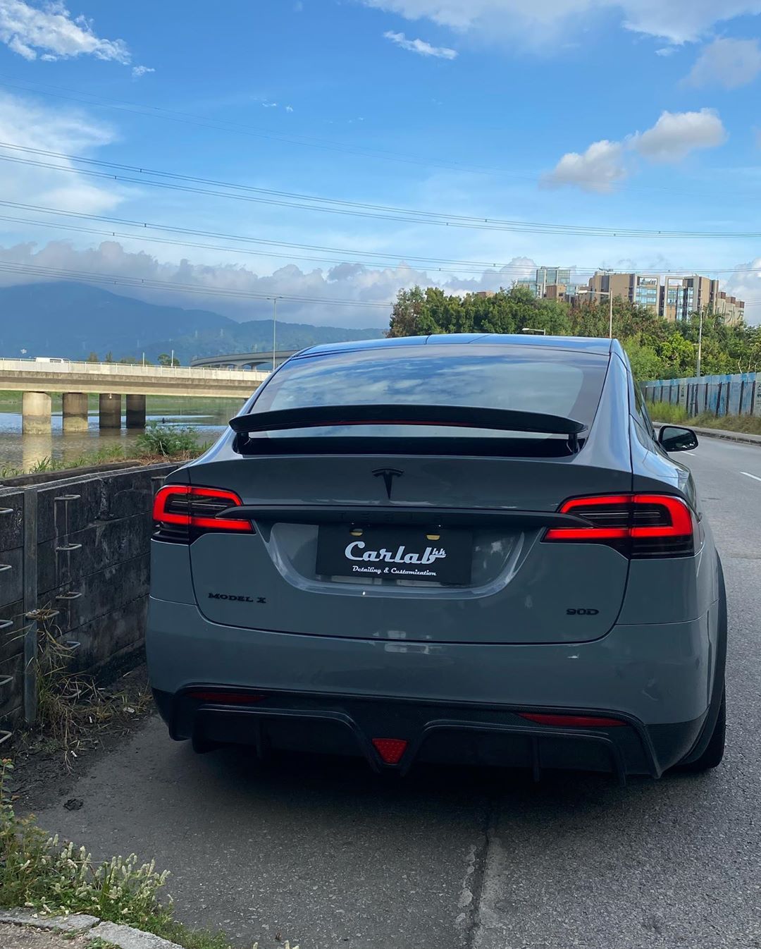 CMST Carbon Fiber Rear Spoiler for Tesla Model X 2016-2021