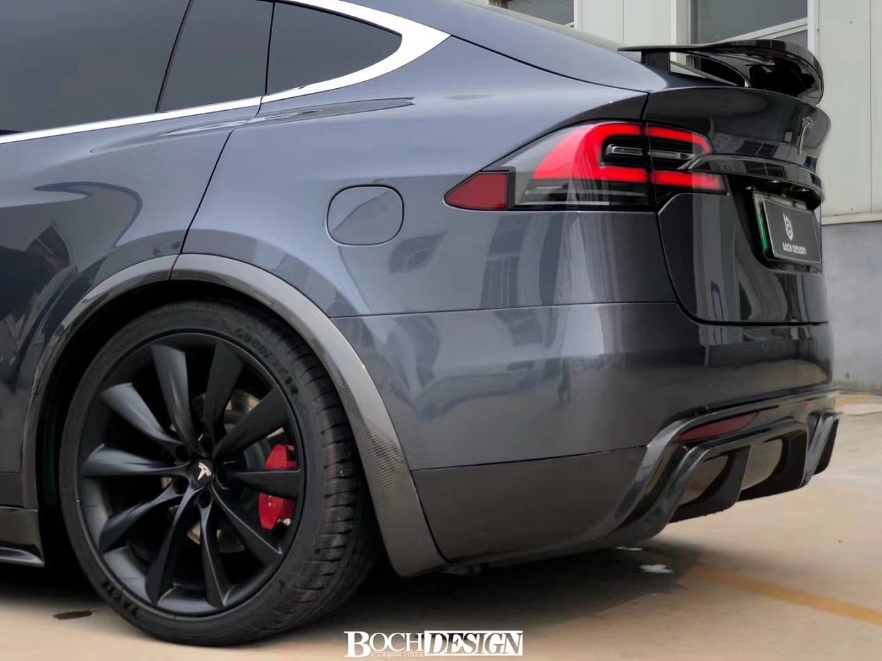 CMST Carbon Fiber Rear Spoiler for Tesla Model X 2016-2021