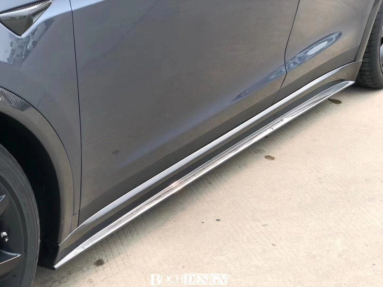 CMST Carbon Fiber Side skirts for Tesla Model X 2016-2021