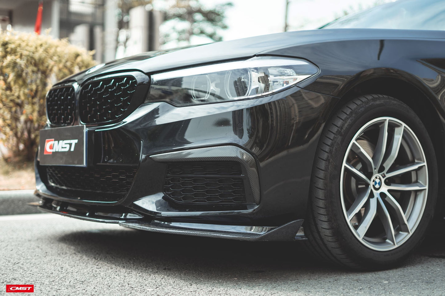 CMST Tuning Carbon Fiber Front Bumper Upper Valences for BMW 5 Series G30 / G31 2017-2020  Pre-facelift