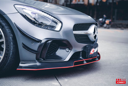 CMST Tuning Carbon Fiber Front Bumper Canards for Mercedes Benz C190 AMG GT GTS 2015-2017