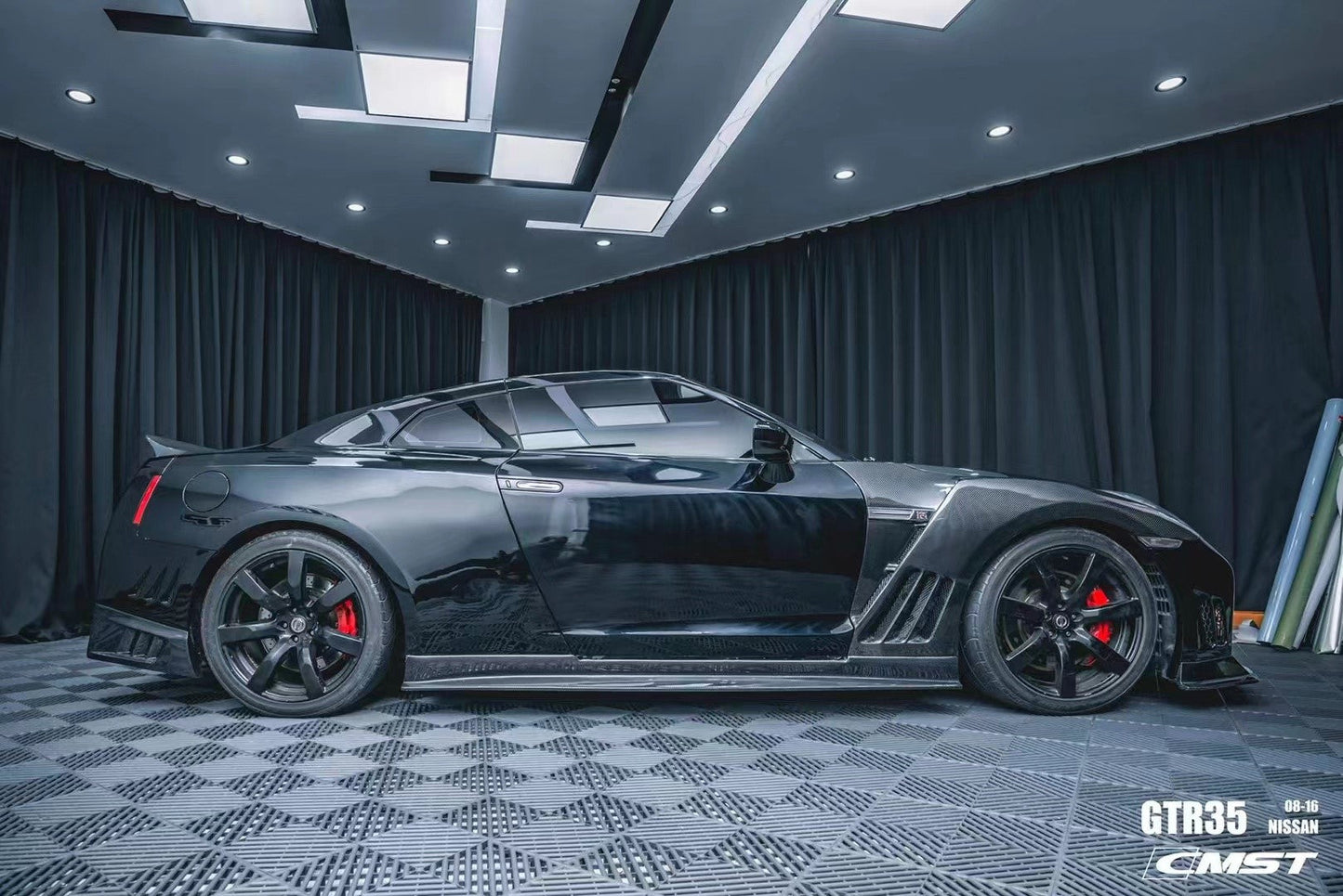 CMST Carbon Fiber Side Skirt Stage 2 Replacement for Nissan GTR GT-R R35 2008-2016