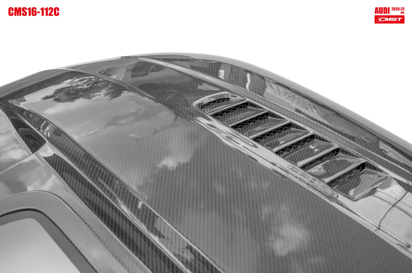 CMST Tuning Carbon Fiber Hood Bonnet Glass Transparent Clearview for Audi S4 & A4 S-line 2017-ON B9 B9.5