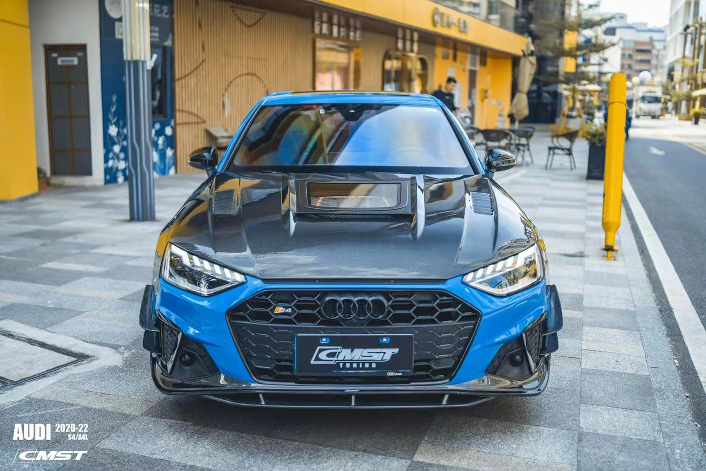 CMST Tuning Carbon Fiber Front Lip Splitter for Audi S4 & A4 S-line 2020-ON B9.5