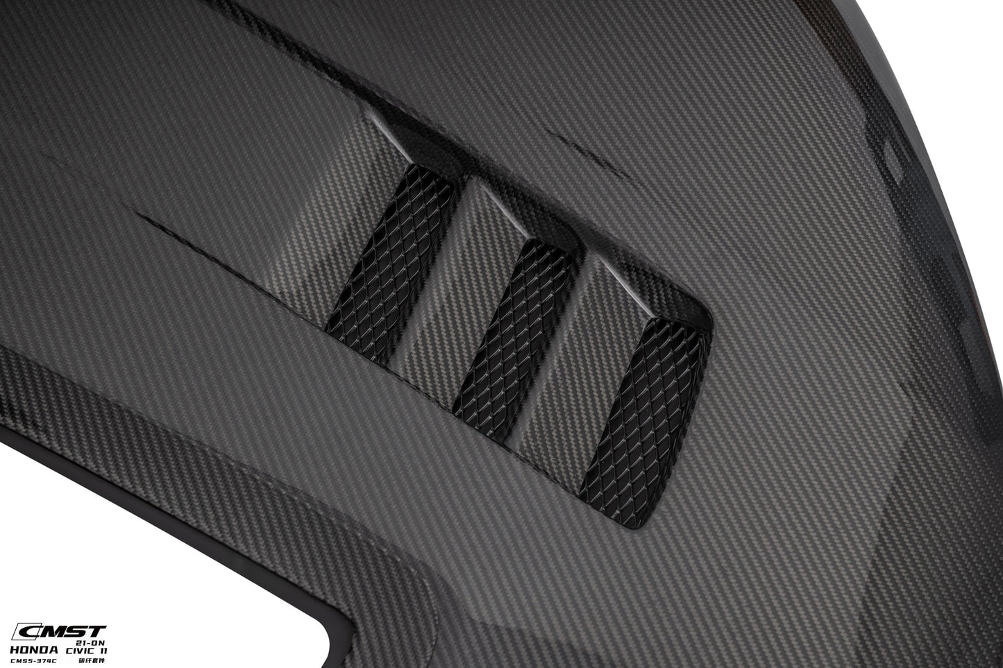 CMST Tuning Carbon Fiber Glass Transparent Clearview Hood Bonnet for Honda Civic 11th Gen Sedan